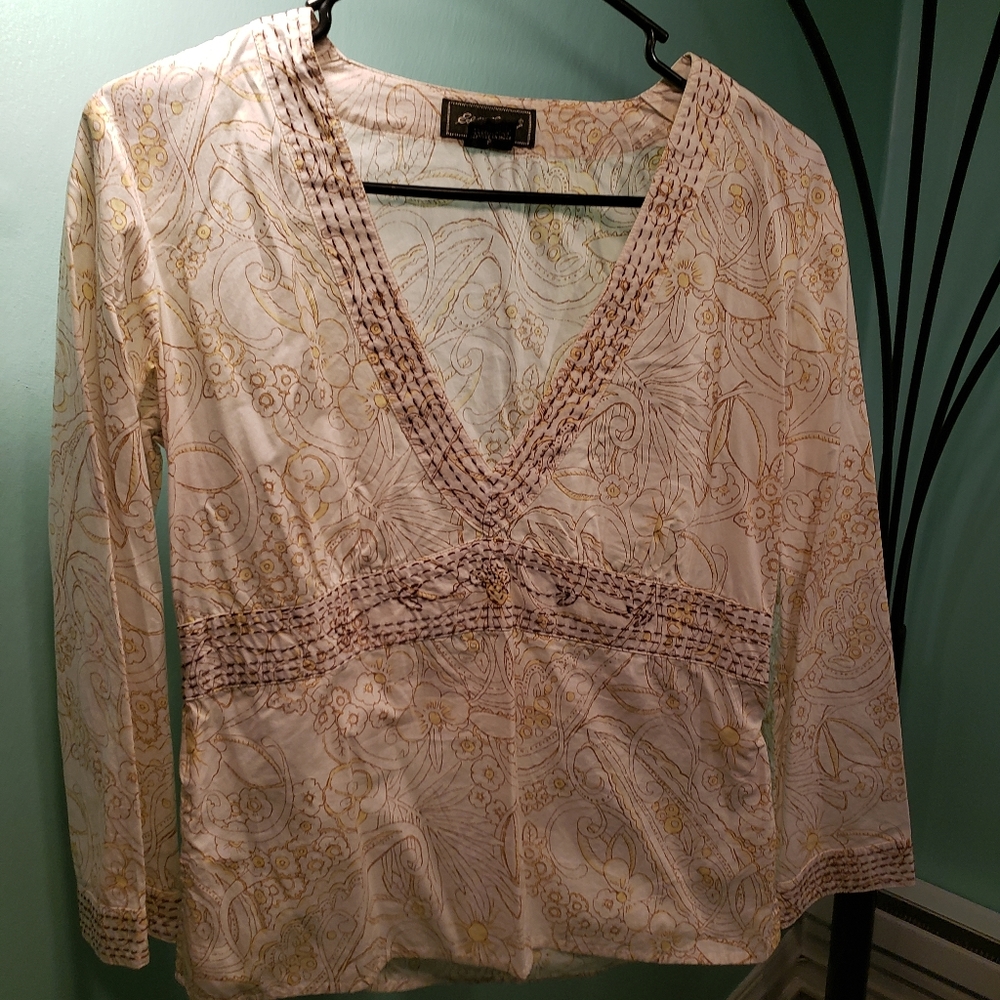 Vintage Boho Eddie Bauer cotton V-neck